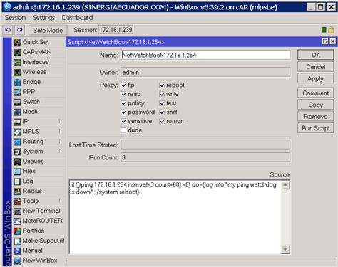 mikrotik ping script|Script for ping from all interfaces .